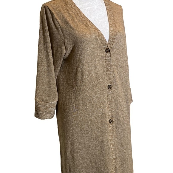 Cuddl Duds women's Medium Petite SOFT button up long line lightweight cardigan - Picture 6 of 10